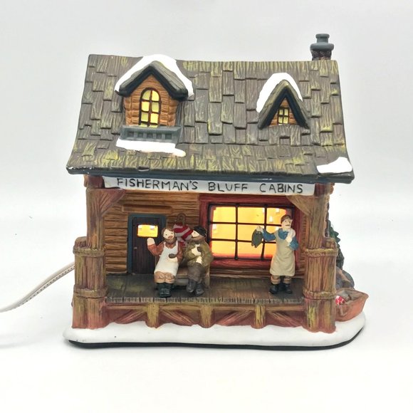 Vintage Santa's Workbench Collection Fisherman's Bluff Cabins - Picture 1 of 7